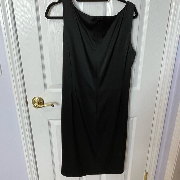 St John evening dress black charmeuse side gather 12 party - Picture 6 of 8